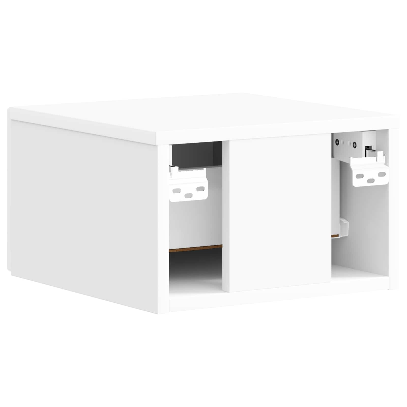 Wandbeugel Bedkast 2 pcs Hoogglans Wit 33 x 34,5 x 20 cm