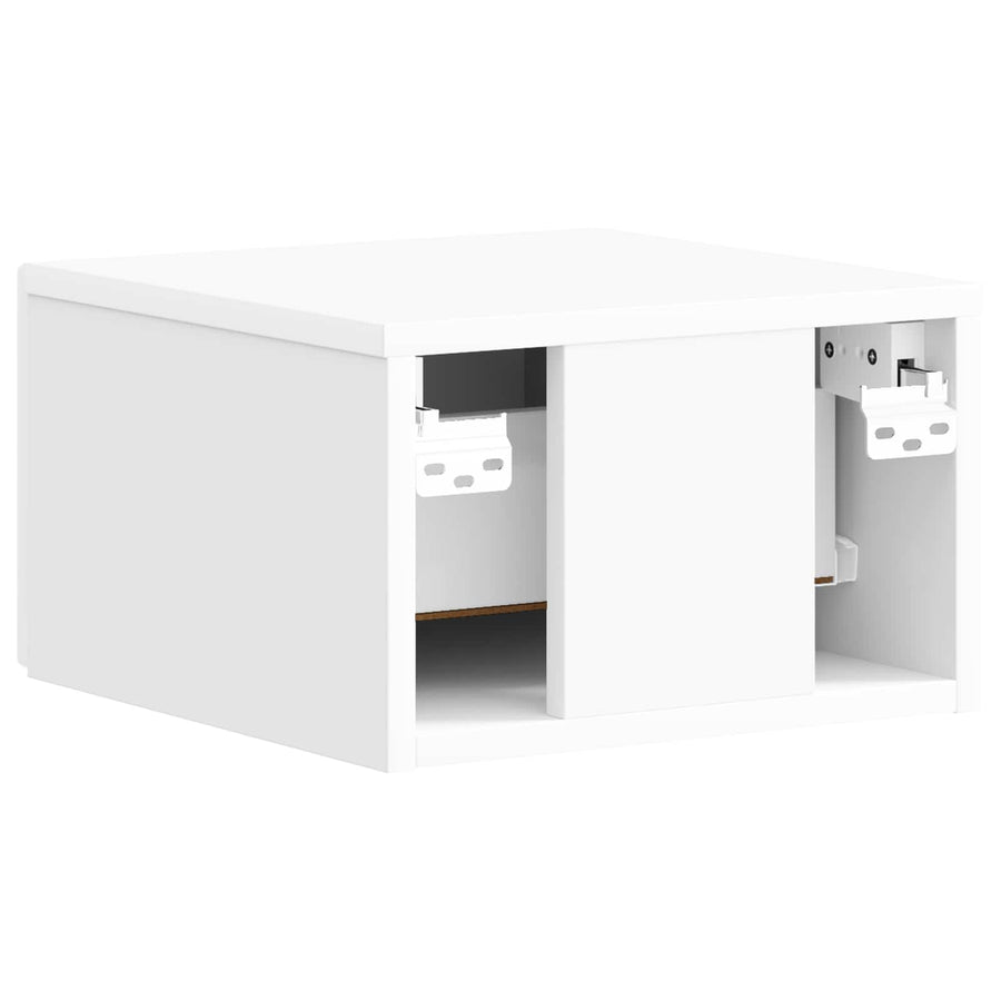 Wandbeugel Bedkast 2 pcs Hoogglans Wit 33 x 34,5 x 20 cm