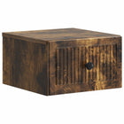 Wandkastje 33x34,5x20 cm bewerkt hout gerookt eiken