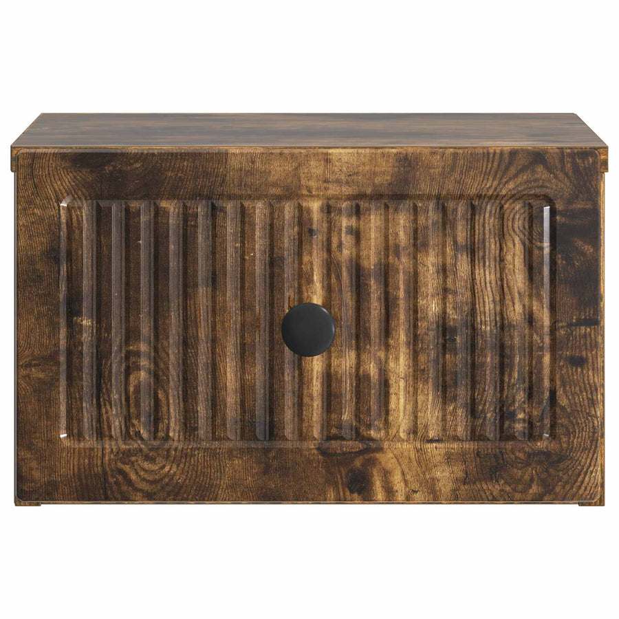 Wandbeugel Bedkast Gerookt eiken 33 x 34,5 x 20 cm Bewerkt hout