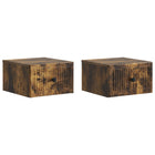 Nachtkastje 2 stuks gerookt eiken 33x34,5x20 cm