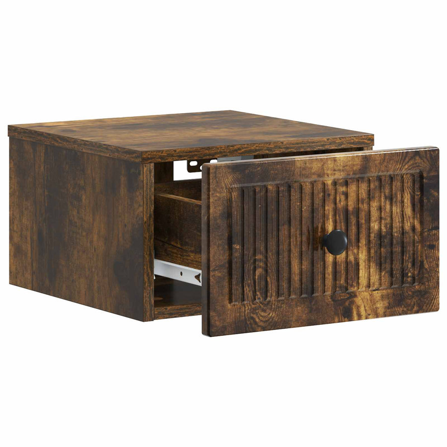 Wandbeugel Bedkast 2 pcs Gerookt eiken 33 x 34,5 x 20 cm