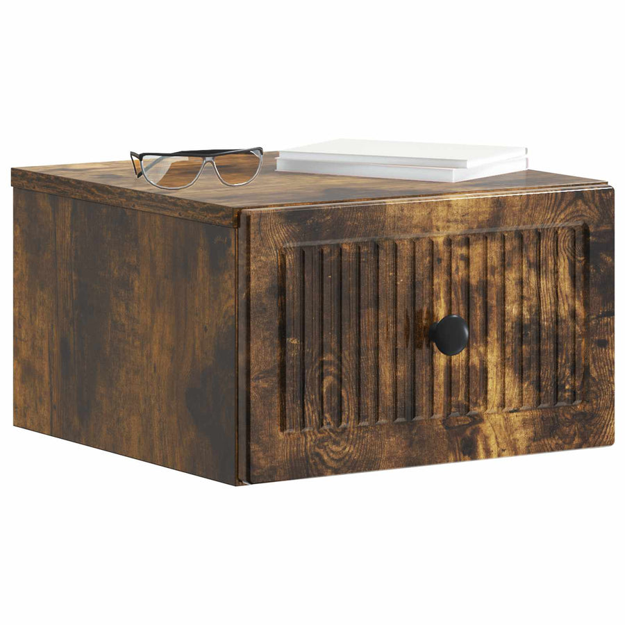 Wandbeugel Bedkast 2 pcs Gerookt eiken 33 x 34,5 x 20 cm