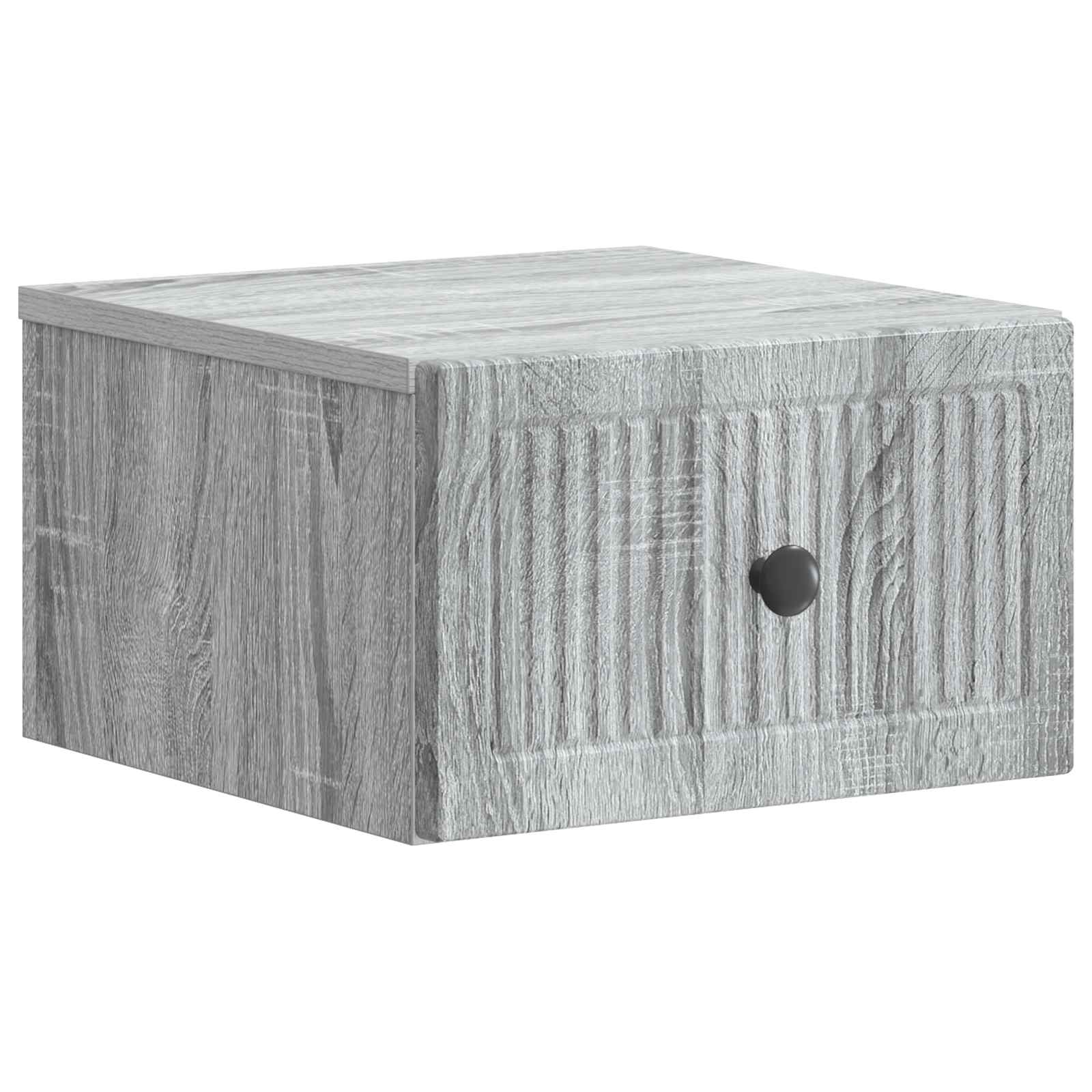 Wandbeugel Bedkast Grijs sonoma 33 x 34,5 x 20 cm Bewerkt hout