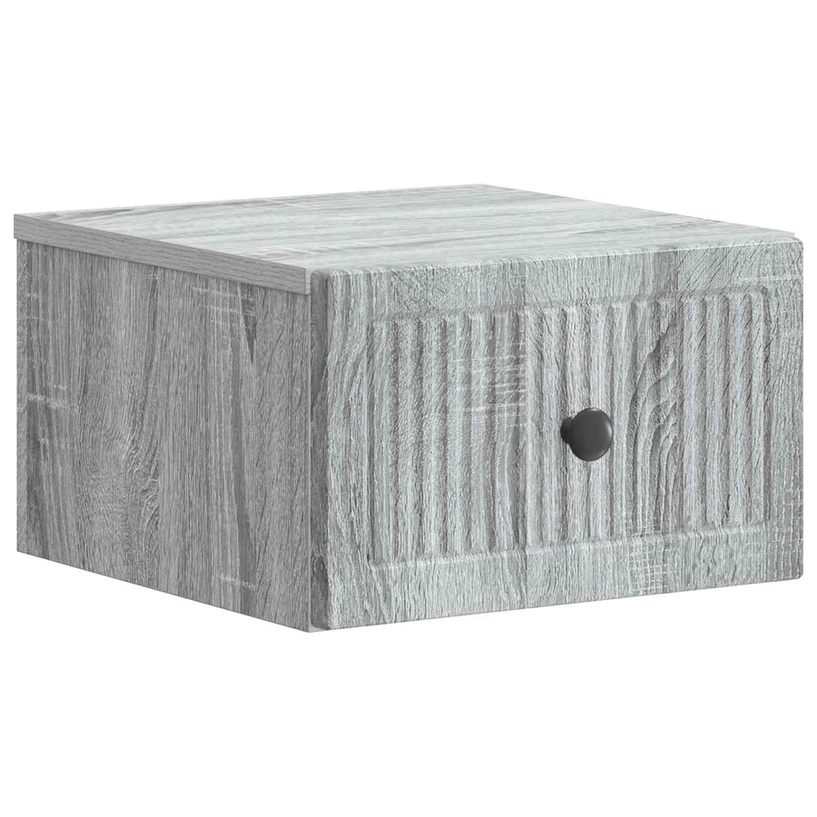 Wandbeugel Bedkast Grijs sonoma 33 x 34,5 x 20 cm Bewerkt hout
