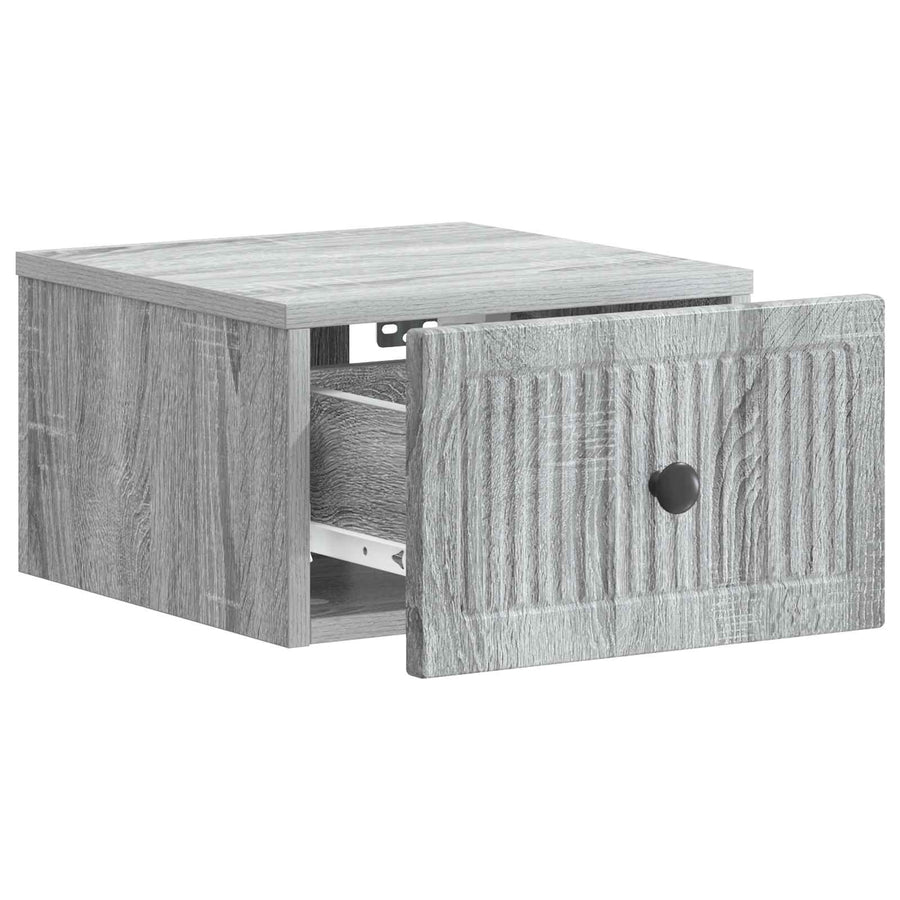 Wandbeugel Bedkast Grijs sonoma 33 x 34,5 x 20 cm Bewerkt hout