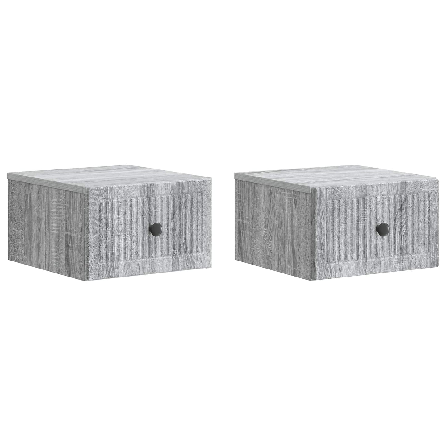 Wandbeugel Bedkast 2 pcs Grijs sonoma 33 x 34,5 x 20 cm