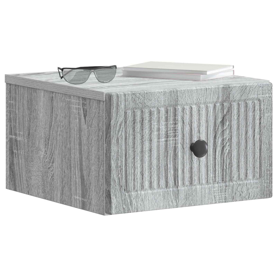 Wandbeugel Bedkast 2 pcs Grijs sonoma 33 x 34,5 x 20 cm
