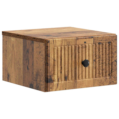 Wandbeugel Bedkast Oud hout 33 x 34,5 x 20 cm Bewerkt hout