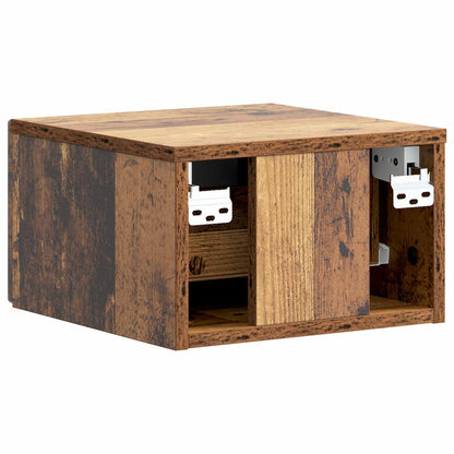 Wandbeugel Bedkast Oud hout 33 x 34,5 x 20 cm Bewerkt hout
