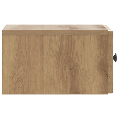 Wandbeugel Bedkast met lade Artisanaal eiken 33 x 34,5 x 20 cm