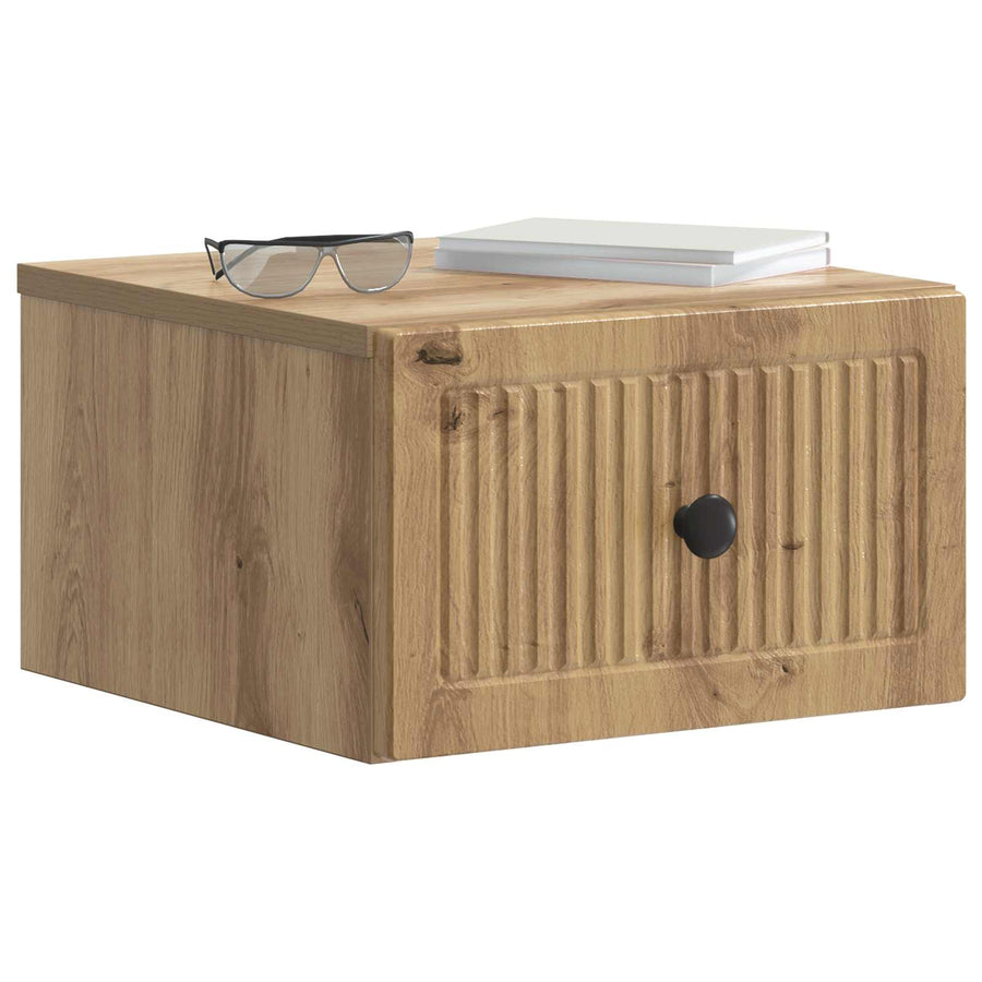 Wandbeugel Bedkast 2 pcs Artisanaal eiken 33 x 34,5 x 20 cm