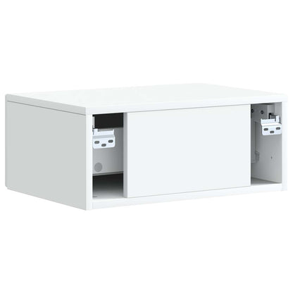 Nachtkastje met lade Wit 49 x 34,5 x 20 cm Bewerkt hout