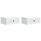 Nightstand with Drawer 2 pcs White 49 x 34.5 x 20 cm Engineered wood