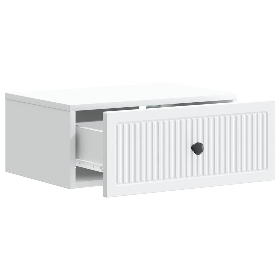Nachtkastje met lade 2 pcs Wit 49 x 34,5 x 20 cm Bewerkt hout