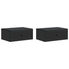 Nachtkastje 2 stuks zwart 49x34,5x20 cm bewerkt hout