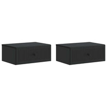 Nachtkastje met lade 2 pcs Zwart 49 x 34,5 x 20 cm Bewerkt hout