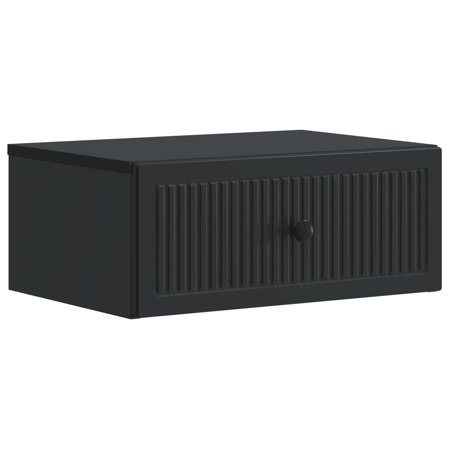 Nachtkastje met lade 2 pcs Zwart 49 x 34,5 x 20 cm Bewerkt hout