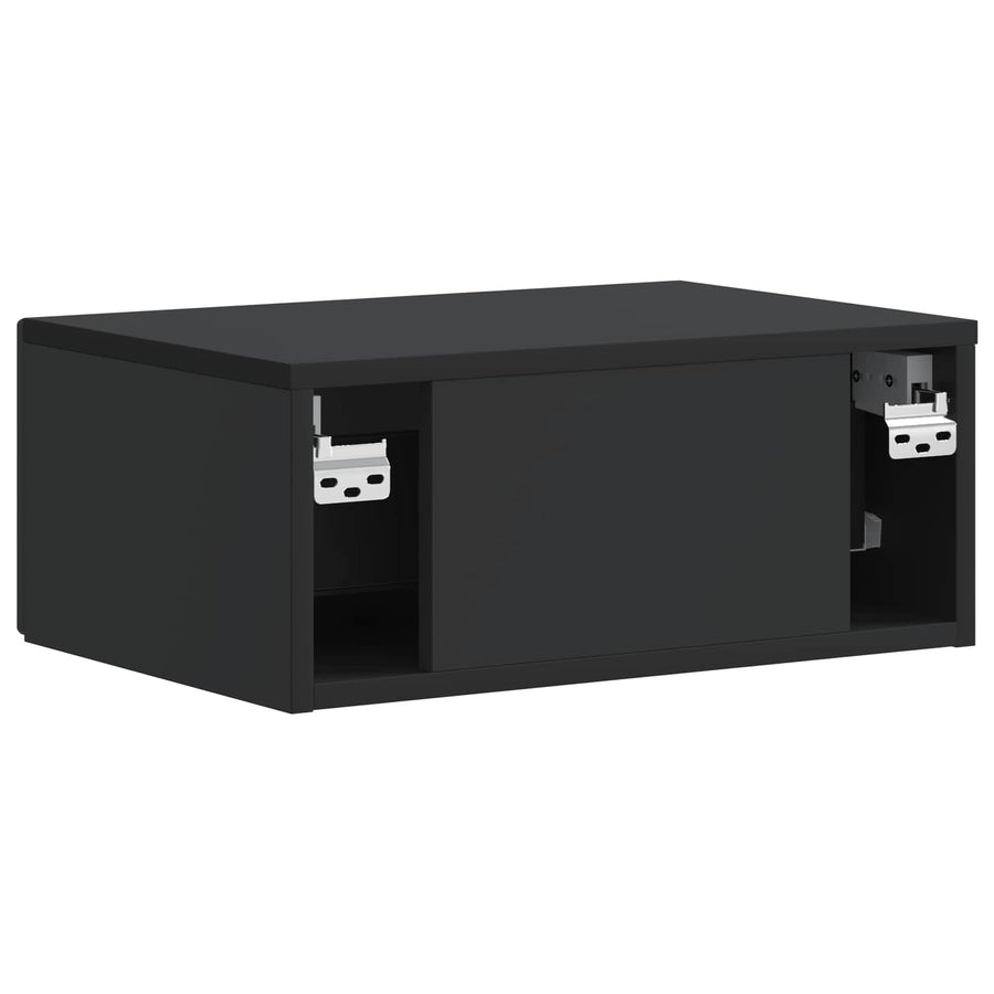 Nachtkastje met lade 2 pcs Zwart 49 x 34,5 x 20 cm Bewerkt hout
