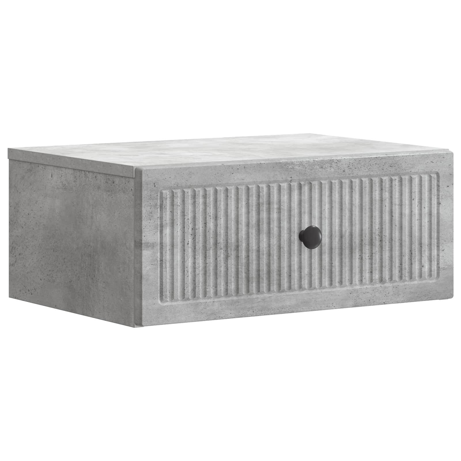 Nachtkastje met lade Betongrijs 49 x 34,5 x 20 cm Bewerkt hout