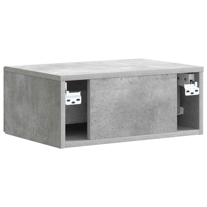 Nachtkastje met lade Betongrijs 49 x 34,5 x 20 cm Bewerkt hout