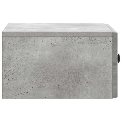 Nachtkastje met lade Betongrijs 49 x 34,5 x 20 cm Bewerkt hout