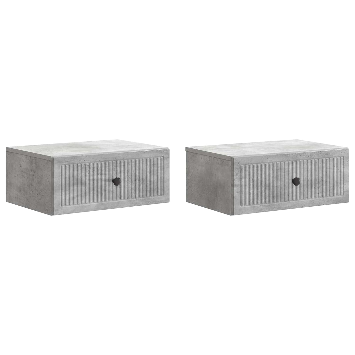 Nachtkastje 2 pcs Betongrijs 49 x 34,5 x 20 cm Bewerkt hout