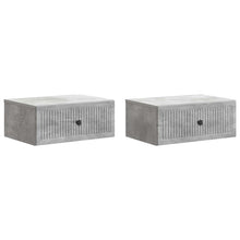 Nachtkastje 2 pcs Betongrijs 49 x 34,5 x 20 cm Bewerkt hout