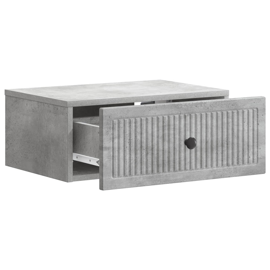 Nachtkastje 2 pcs Betongrijs 49 x 34,5 x 20 cm Bewerkt hout
