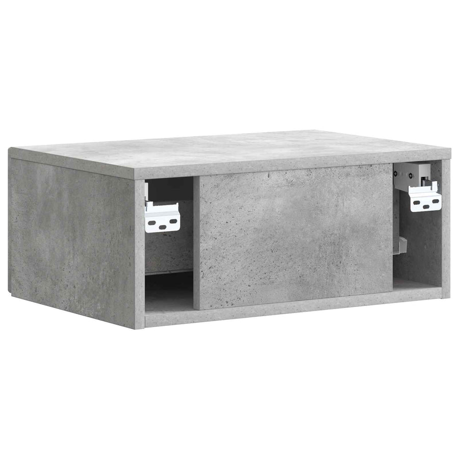 Nachtkastje 2 pcs Betongrijs 49 x 34,5 x 20 cm Bewerkt hout