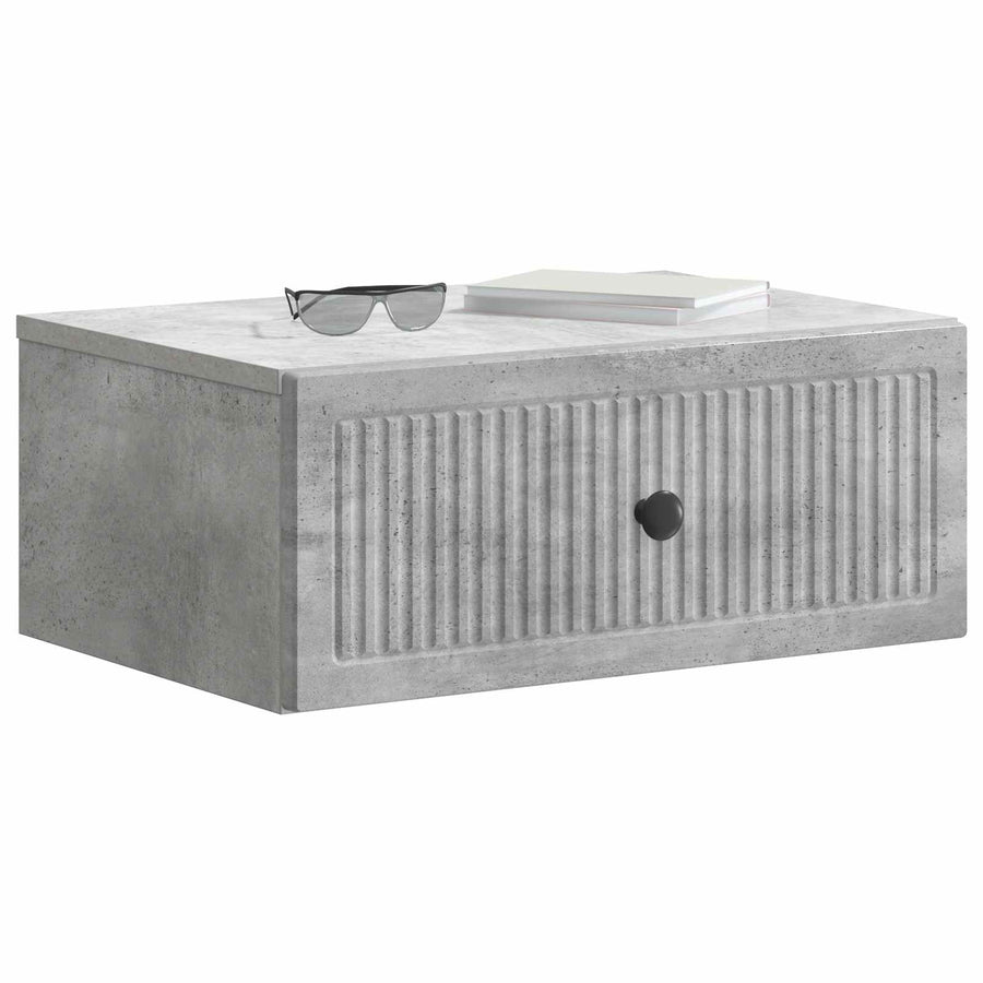 Nachtkastje 2 pcs Betongrijs 49 x 34,5 x 20 cm Bewerkt hout