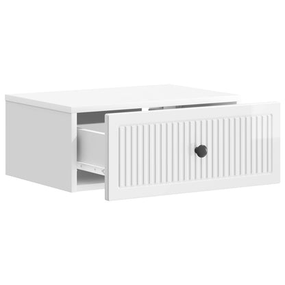 Nachtkastje 2 pcs Hoogglans Wit 49 x 34,5 x 20 cm Bewerkt hout
