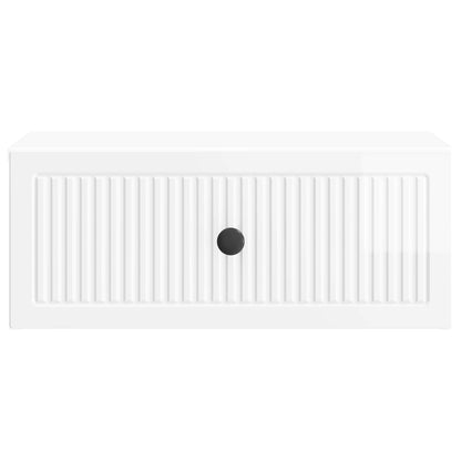 Nachtkastje 2 pcs Hoogglans Wit 49 x 34,5 x 20 cm Bewerkt hout