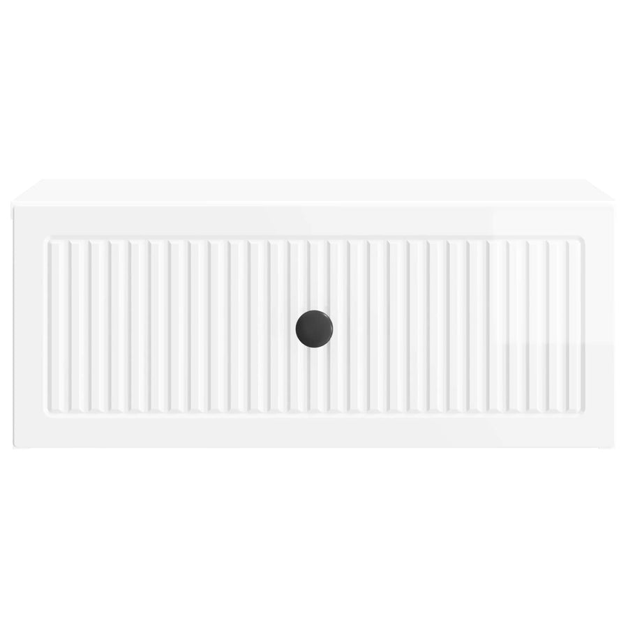 Nachtkastje 2 pcs Hoogglans Wit 49 x 34,5 x 20 cm Bewerkt hout