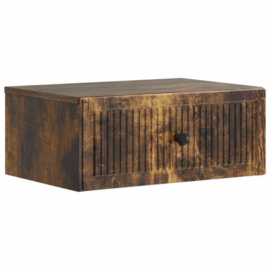 Nachtkastje 2 pcs Gerookt eiken 49 x 34,5 x 20 cm Bewerkt hout