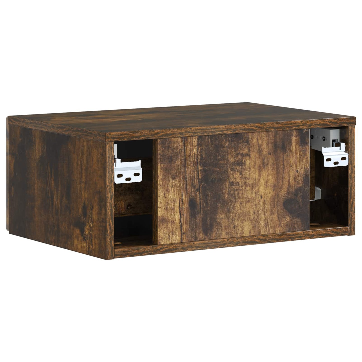 Nachtkastje 2 pcs Gerookt eiken 49 x 34,5 x 20 cm Bewerkt hout