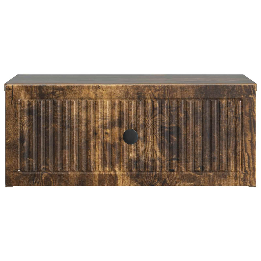 Nachtkastje 2 pcs Gerookt eiken 49 x 34,5 x 20 cm Bewerkt hout