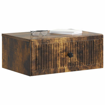 Nachtkastje 2 pcs Gerookt eiken 49 x 34,5 x 20 cm Bewerkt hout