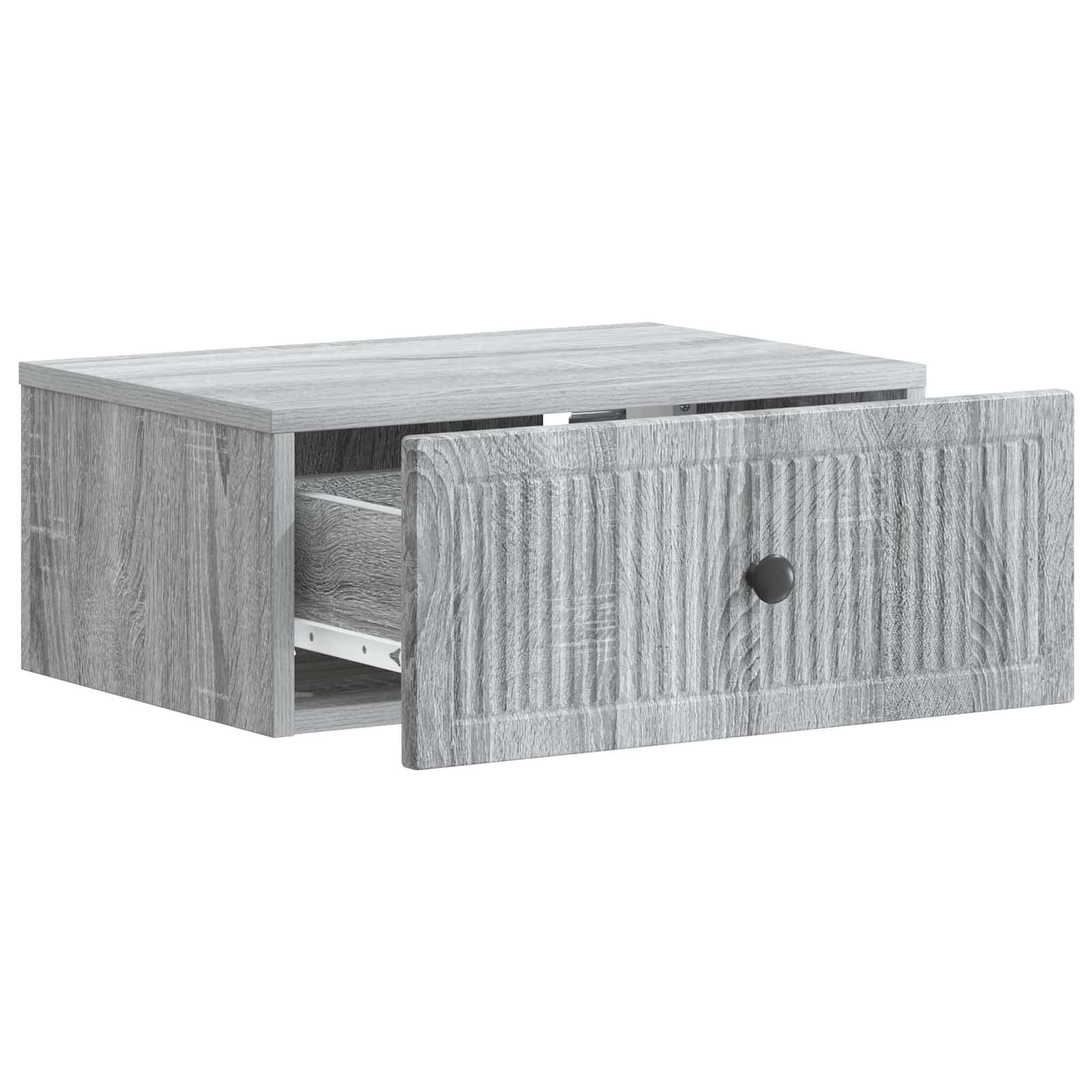 Nachtkastje Grijs sonoma 49 x 34,5 x 20 cm Bewerkt hout