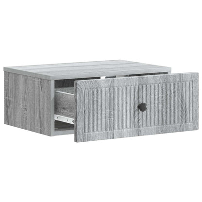 Nachtkastje Grijs sonoma 49 x 34,5 x 20 cm Bewerkt hout