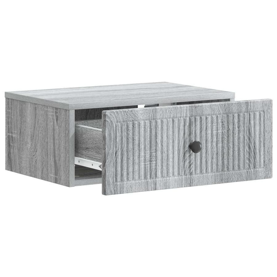 Nachtkastje Grijs sonoma 49 x 34,5 x 20 cm Bewerkt hout