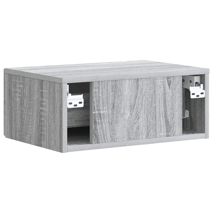 Nachtkastje Grijs sonoma 49 x 34,5 x 20 cm Bewerkt hout