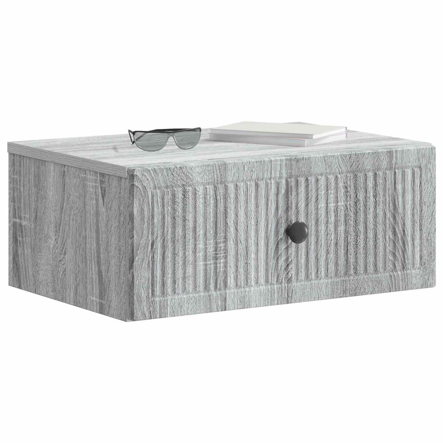 Nachtkastje Grijs sonoma 49 x 34,5 x 20 cm Bewerkt hout