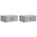 Nachtkastje 2 stuks grijs sonoma 49x34,5x20 cm