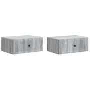 Nachtkastje 2 stuks grijs sonoma 49x34,5x20 cm