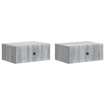 Nachtkastje 2 pcs Grijs sonoma 49 x 34,5 x 20 cm Bewerkt hout