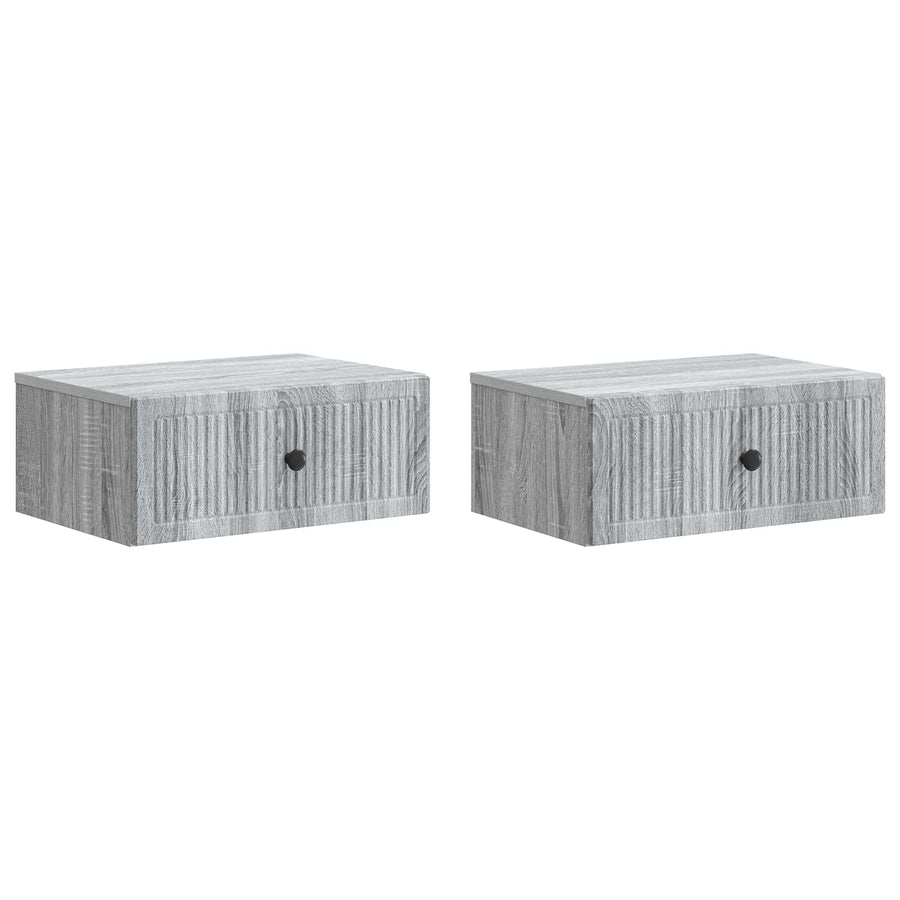 Nachtkastje 2 pcs Grijs sonoma 49 x 34,5 x 20 cm Bewerkt hout