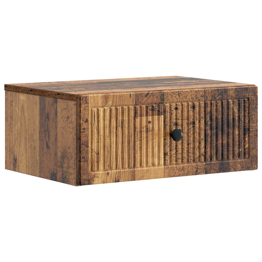 Nachtkastje met lade Oud hout 49 x 34,5 x 20 cm Bewerkt hout