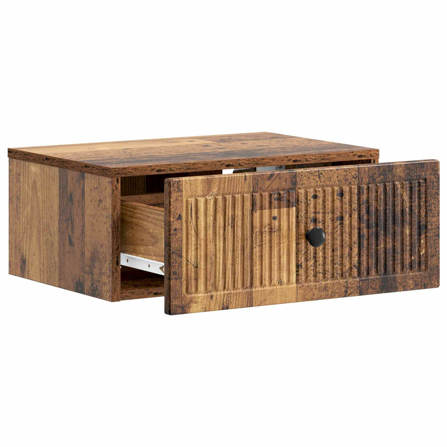 Nachtkastje met lade Oud hout 49 x 34,5 x 20 cm Bewerkt hout