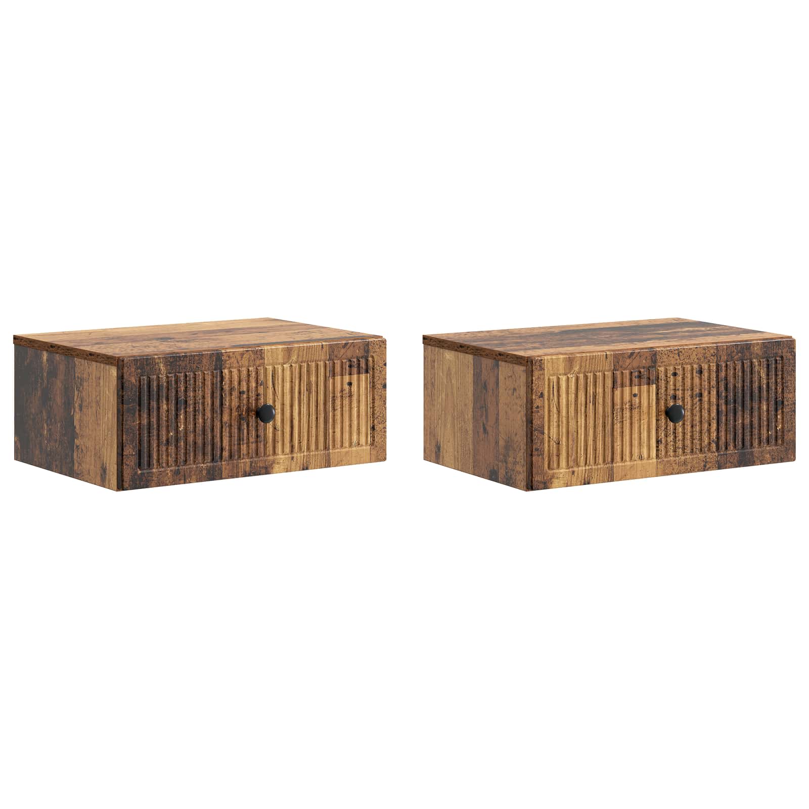Nachtkastje 2 pcs Oud hout 49 x 34,5 x 20 cm Bewerkt hout